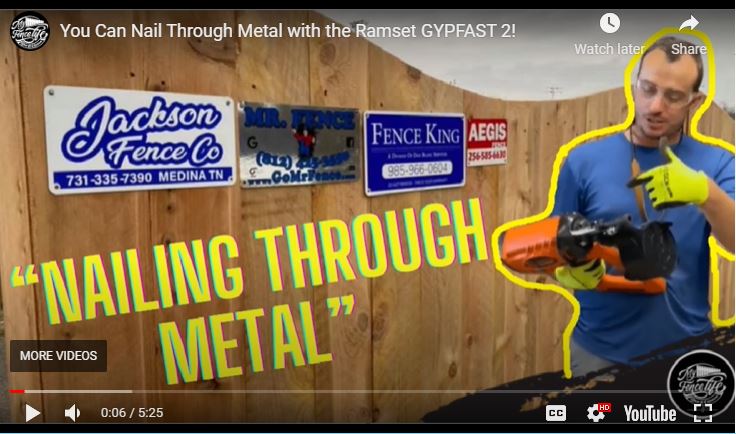 You Can Nail Through Metal with the Ramset GYPFAST 2!